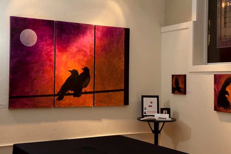 “Together”, 4′x6′ Triptych, Acrylic (photo © 2012 David Hartig) 