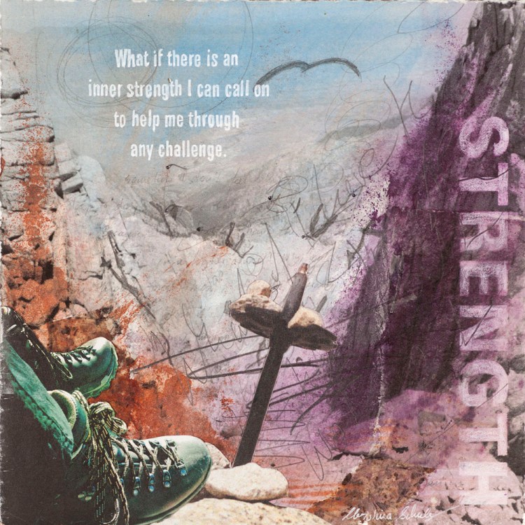 Daily Painting #4: "Strength"  |  8x8"  |  $95  |  Mixed Media on watercolor paper