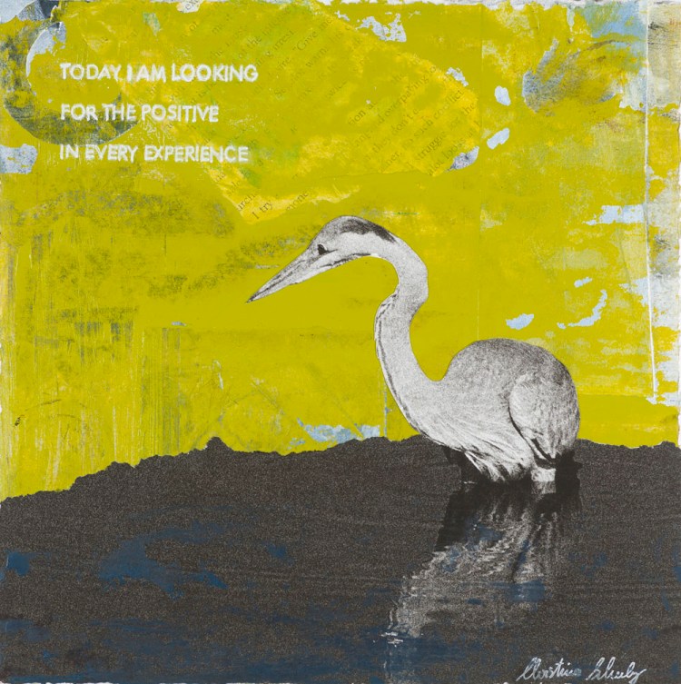 Daily Painting #7: "Positive"  |  8x8"  |  $95  |  Mixed Media on watercolor paper