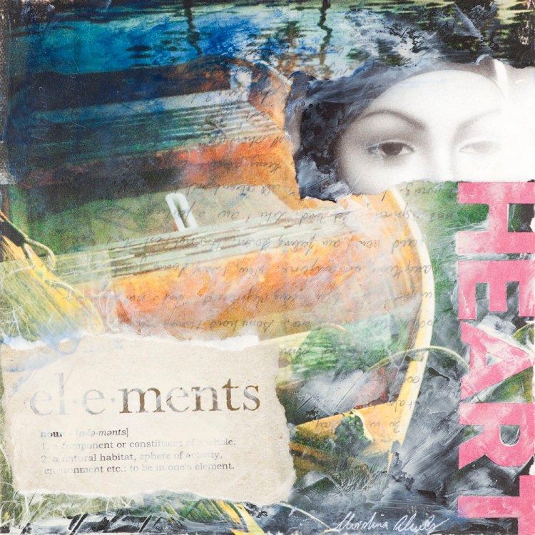 Christina Schulz, Artist, mixed media painting: Elements