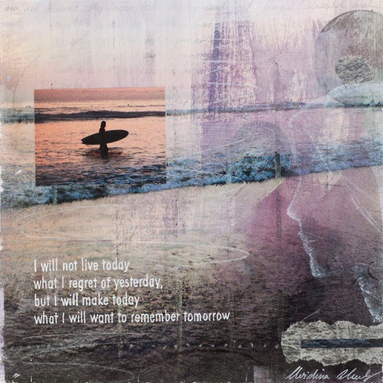 Daily Painting #27: Remember Tomorrow |  8x8"  |  $95  |  Mixed Media on watercolor paper