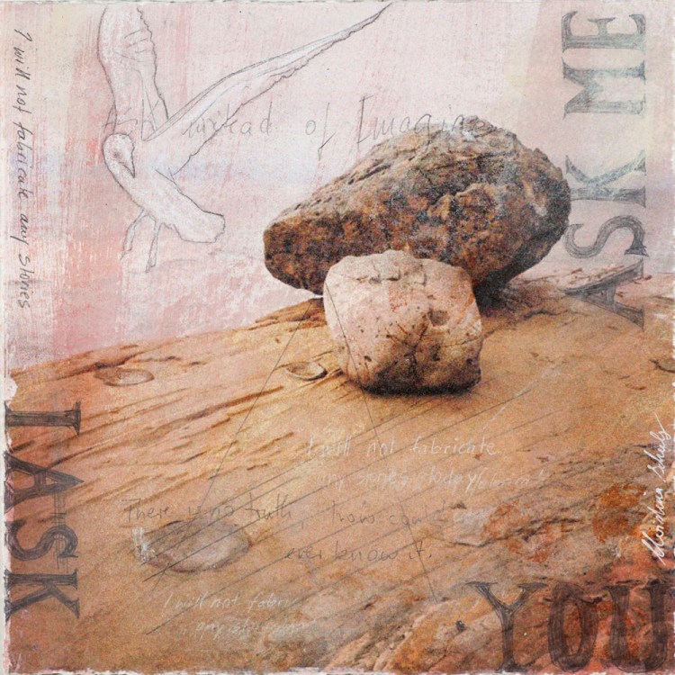 Daily Painting #28: I Ask You Ask Me |  8x8"  |  $95  |  Mixed Media on watercolor paper