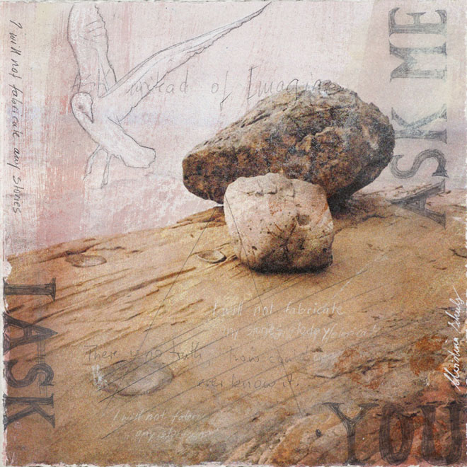 Christina Schulz, artist, mixed media painting: I Ask You Ask Me