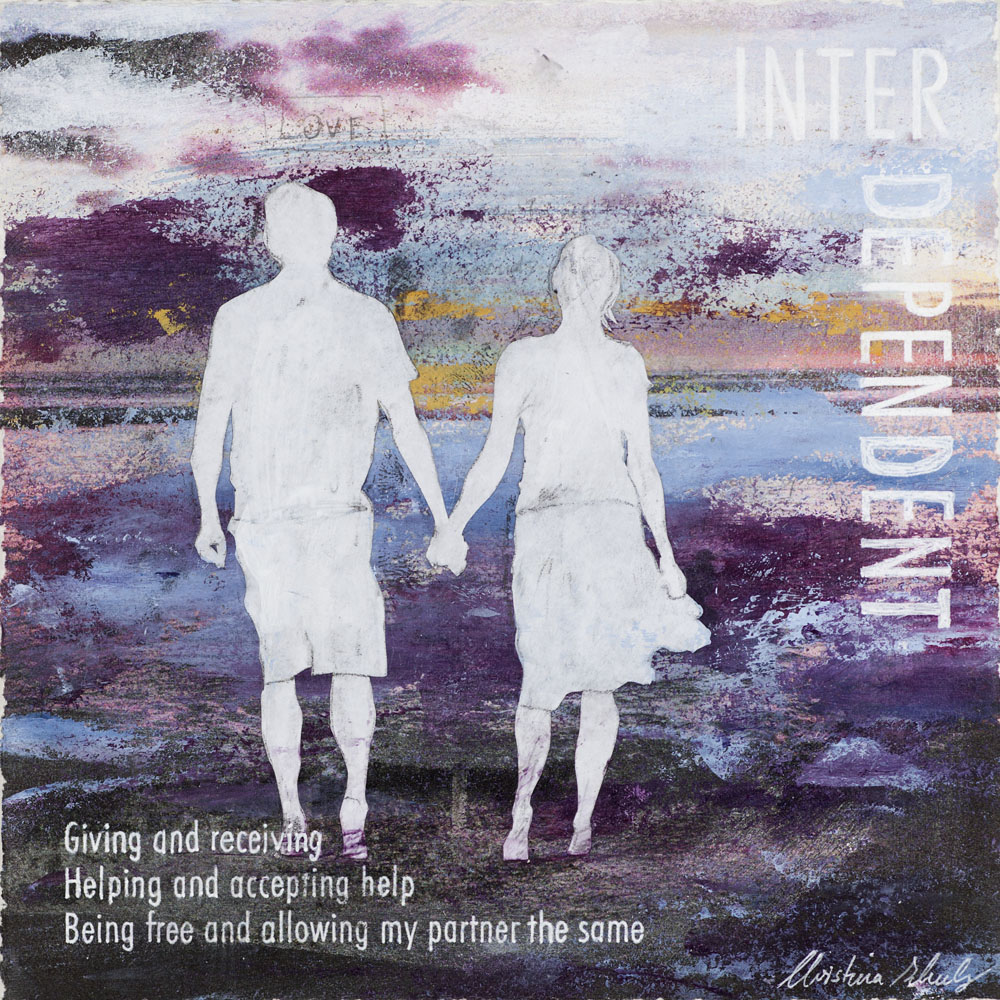 Daily Painting #29: Inter Dependent | 8x8" | $95 | Mixed Media on watercolor paper