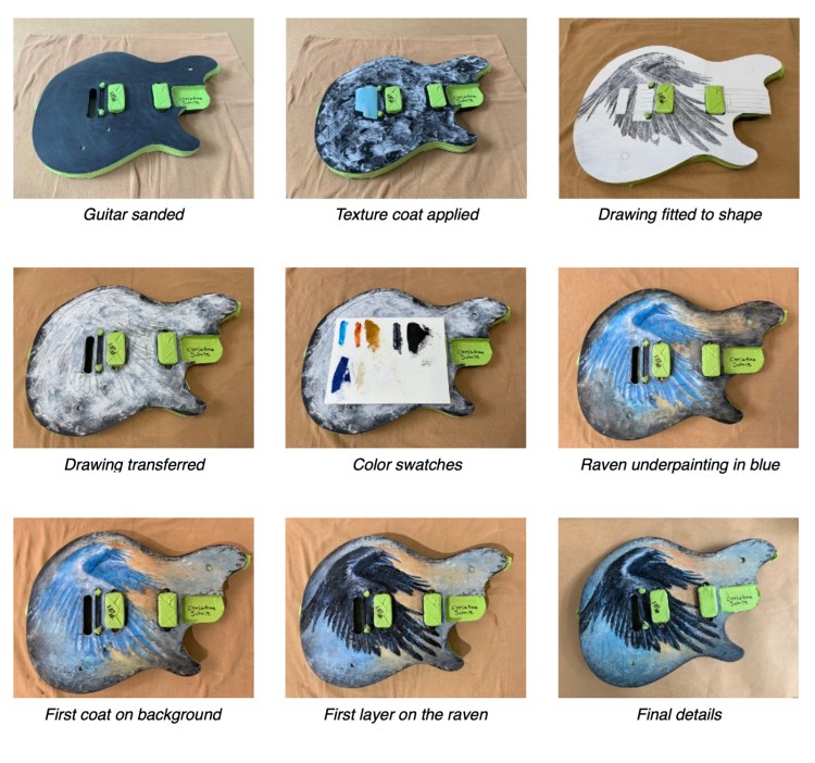 Raven Guitar Process Images